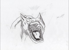 Fonds d'cran Art - Crayon Devil cerberus