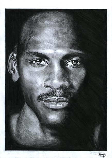 Fonds d'cran Art - Crayon Portraits Mickael Jordan