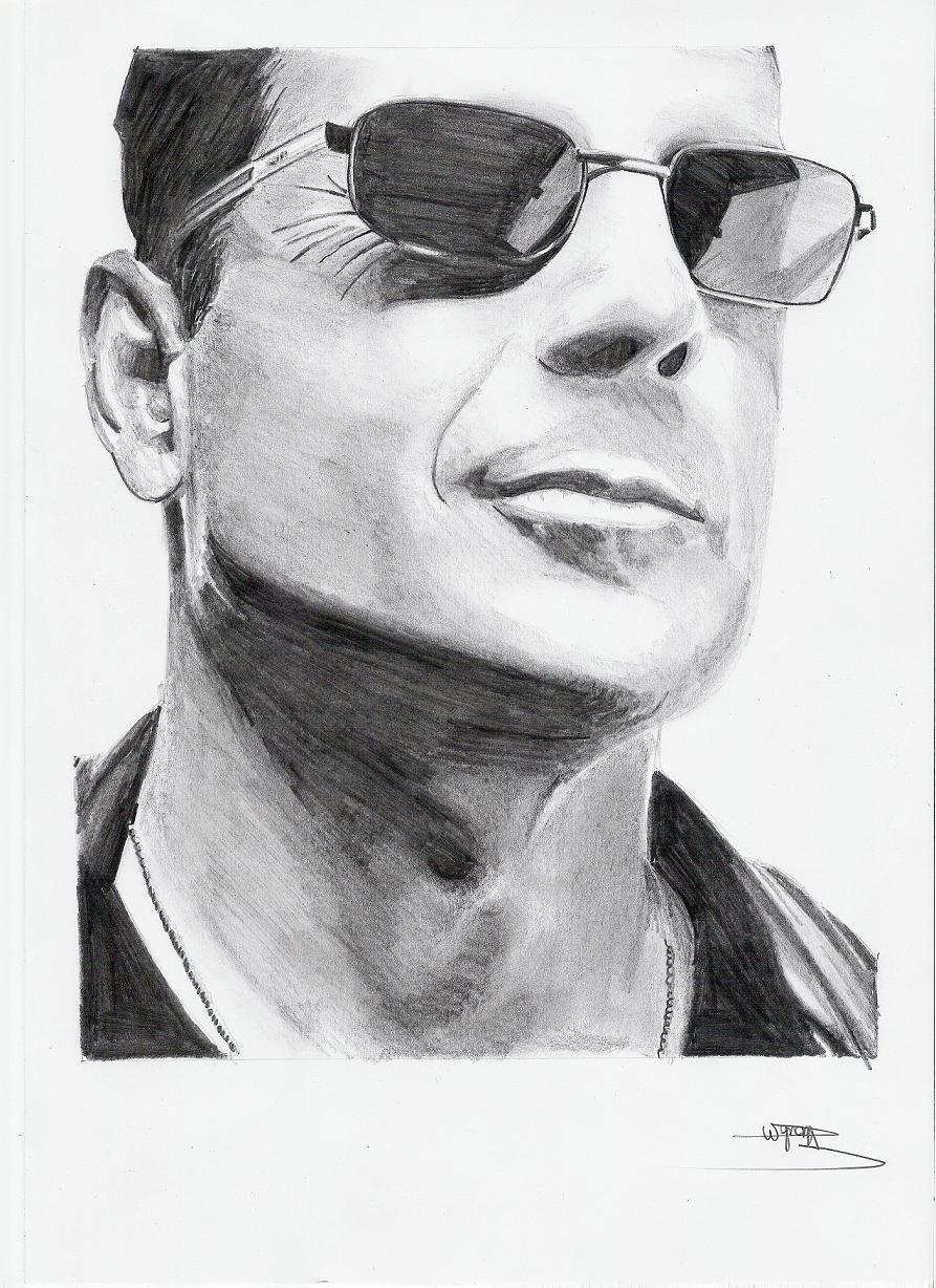 Fonds d'cran Art - Crayon Portraits Bruce Willis