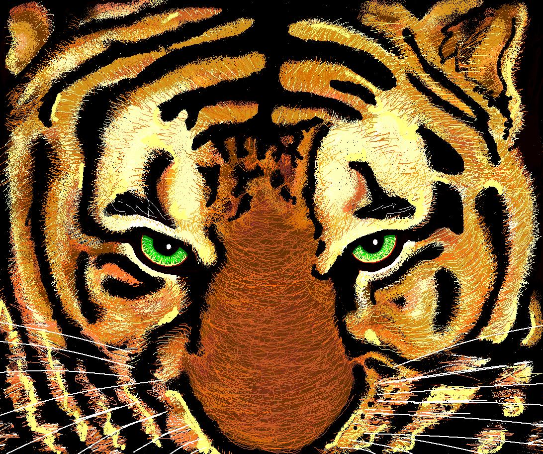 Wallpapers Digital Art Animals Tigre & Souris