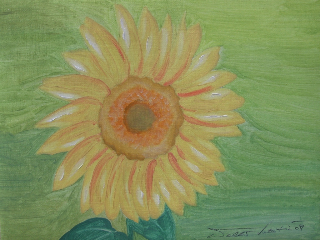 Fonds d'cran Art - Peinture Fleurs tournesol