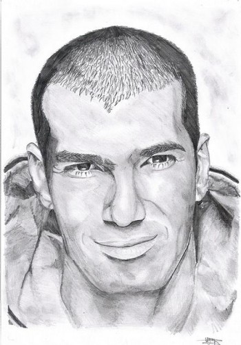 Fonds d'cran Art - Crayon Portraits Zinedine Zidane