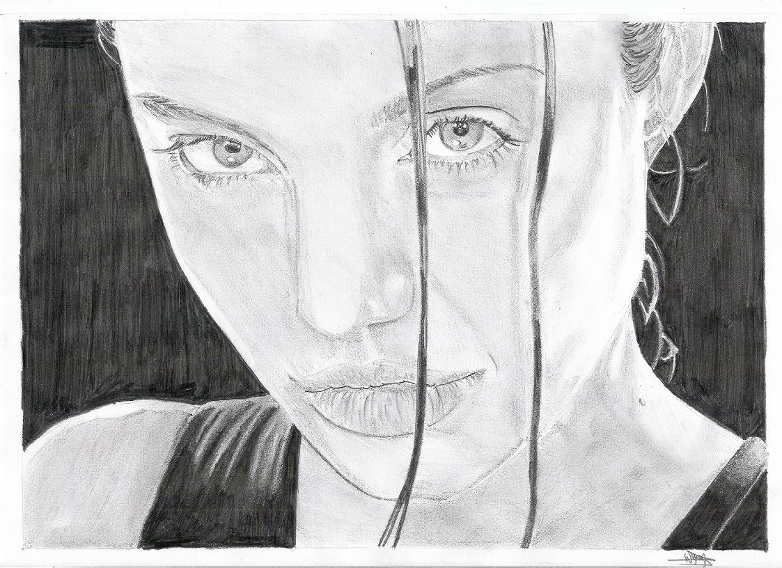 Fonds d'cran Art - Crayon Portraits Angelina Jolie