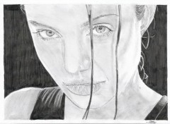 Fonds d'cran Art - Crayon Angelina Jolie