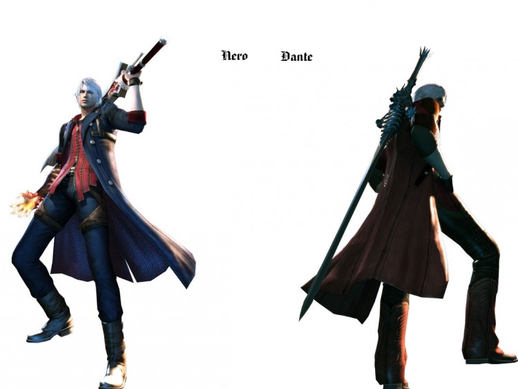 Fonds d'cran Jeux Vido Devil May Cry 4 Dante et Nero