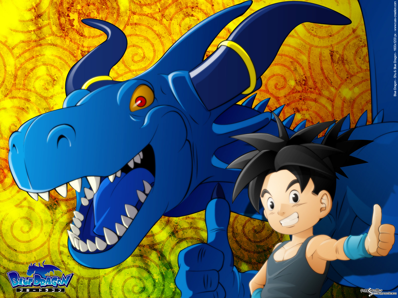 Wallpapers Video Games Blue dragon Shu & Blue Dragon