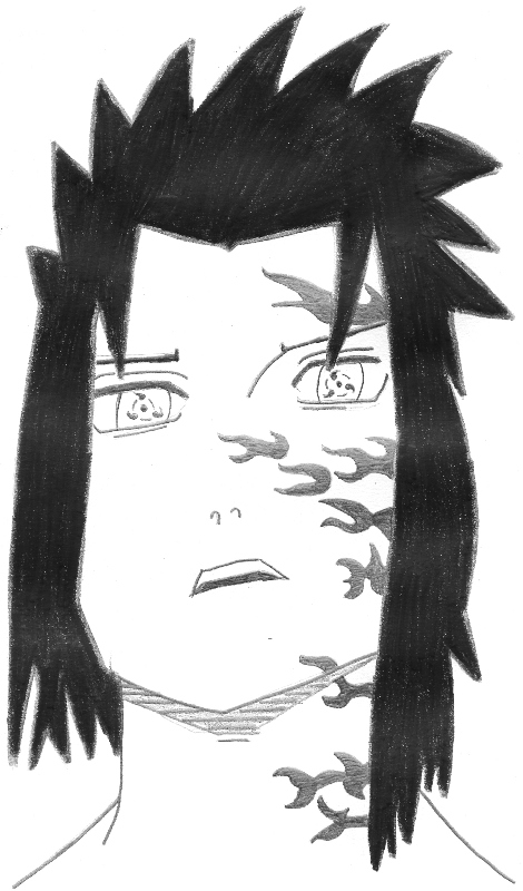 Fonds d'cran Art - Crayon Manga - Naruto sasuke