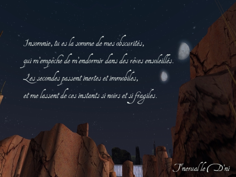 Fonds d'cran Art - Numrique Posie - Texte Insomnie