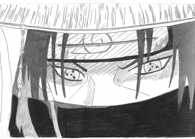 Fonds d'cran Art - Crayon Manga - Naruto itachi