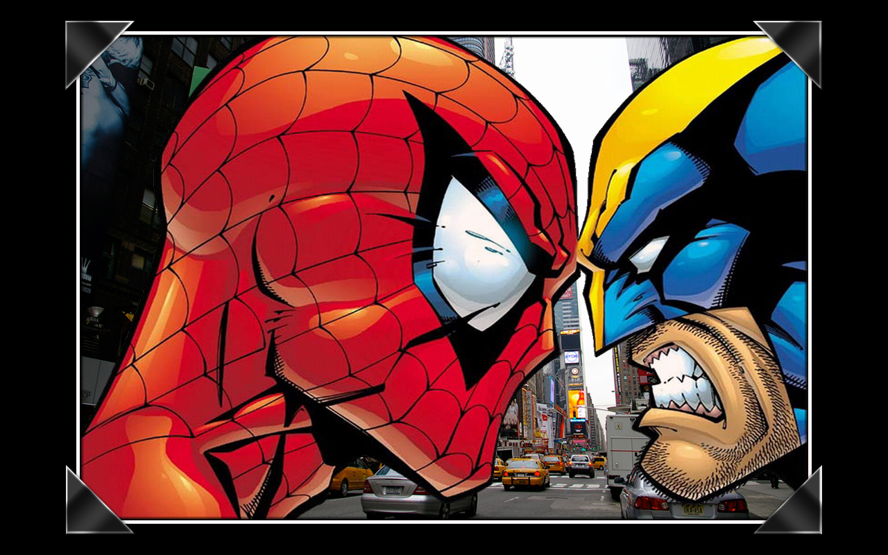 Wallpapers Comics Spider Man Spidey vs. Wolvie