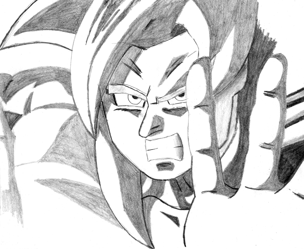 Fonds d'cran Art - Crayon Manga - Dragon Ball Z Gogeta SSJ 4