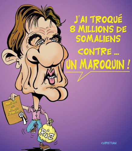 Fonds d'cran Art - Crayon Dessins anims - Humour KOUCHNER a eu son portefeuille ...