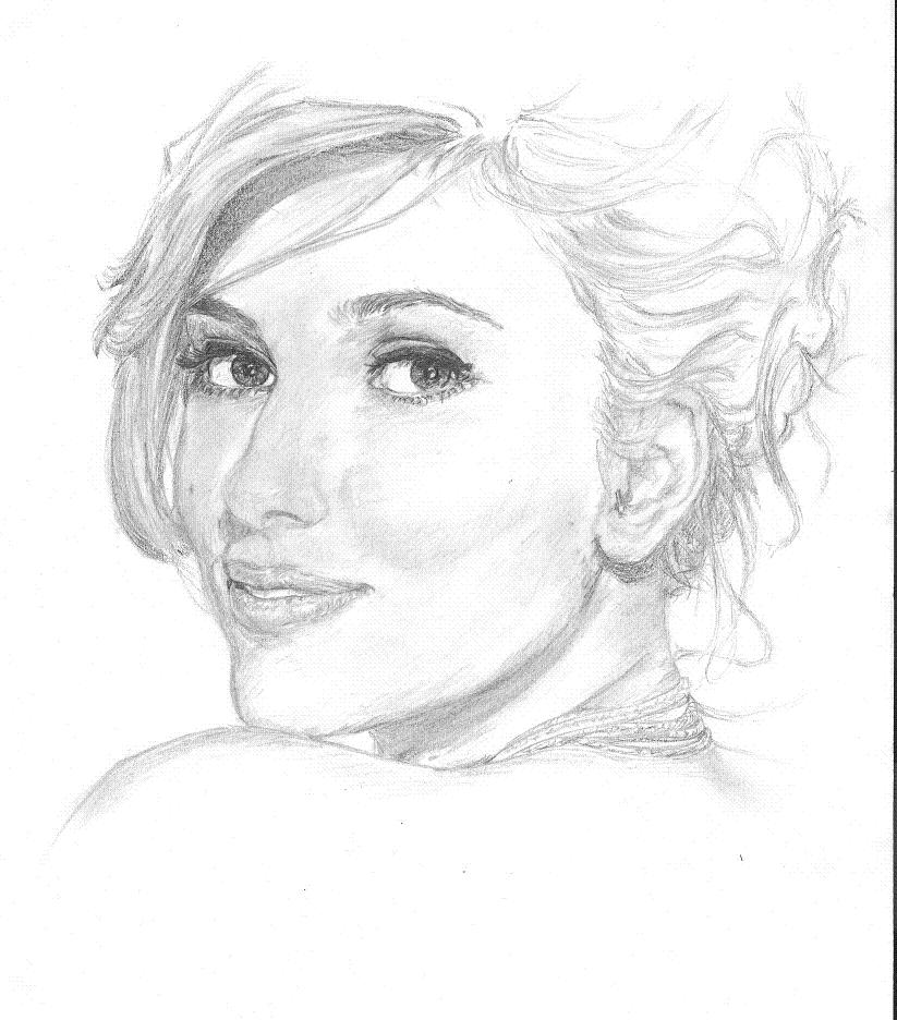 Fonds d'cran Art - Crayon Portraits Scarlett Johannson