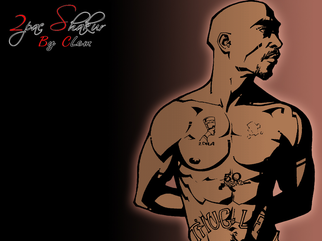 Fonds d'cran Musique 2pac TUPAC sombre