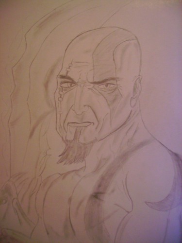 Fonds d'cran Art - Crayon Jeux Vido KRATOS