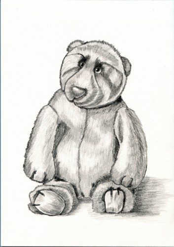 Wallpapers Art - Pencil Cuddly Ours en peluche