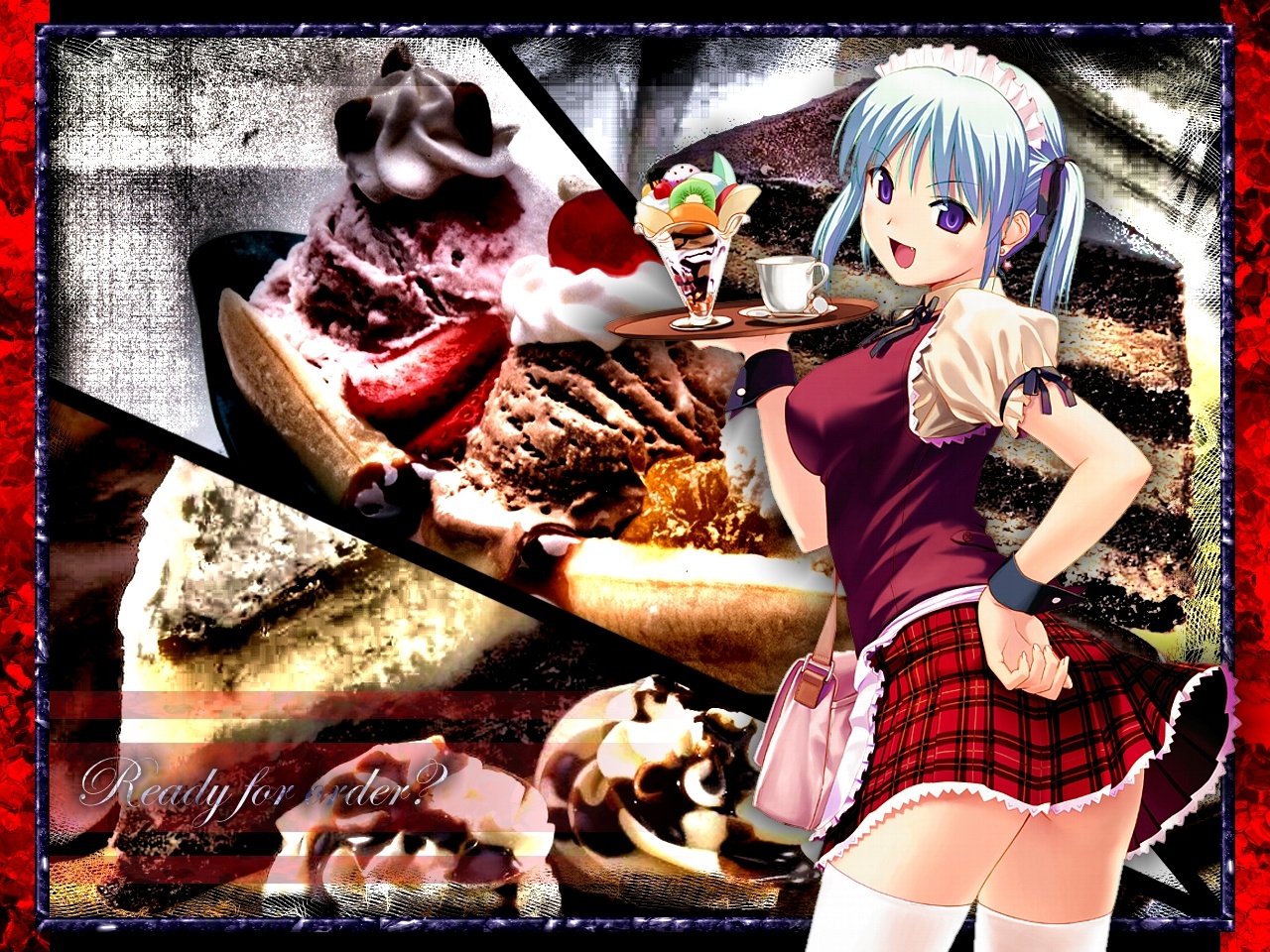 Wallpapers Manga Girl sweet cake