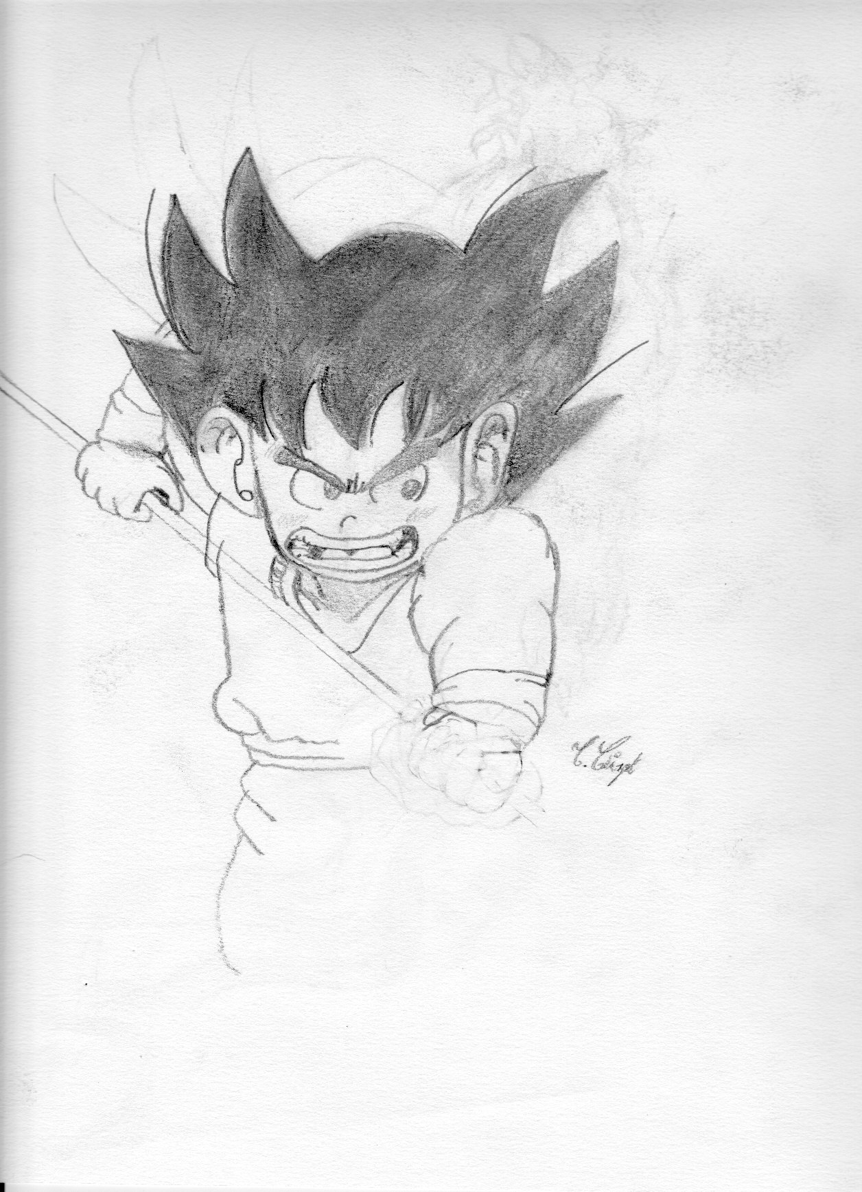 Wallpapers Art - Pencil Manga - Dragon Ball Z sanghoku petit