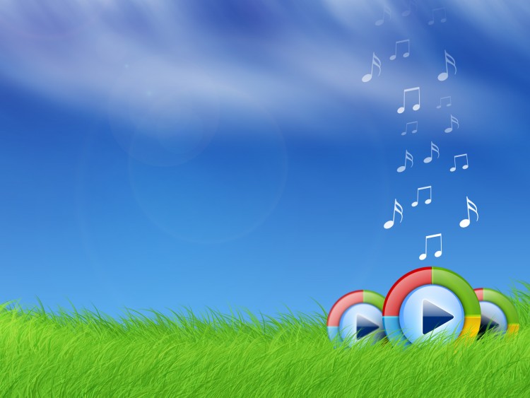 Wallpapers Computers Media Player musique en herbe