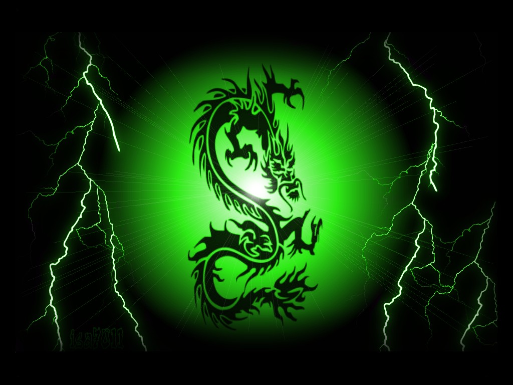 Wallpapers Fantasy and Science Fiction Creatures : Dragons dragon vert