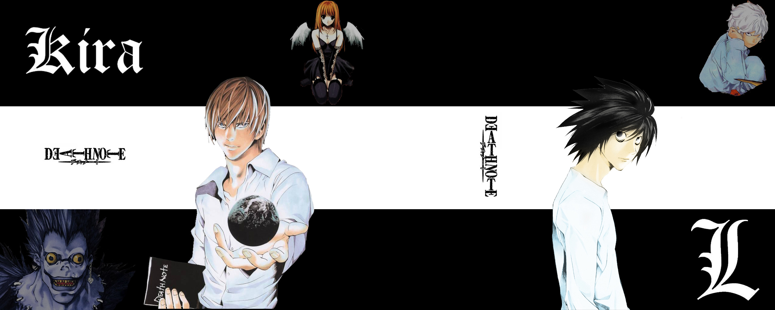 Fonds d'cran Manga Death Note L vs Kira