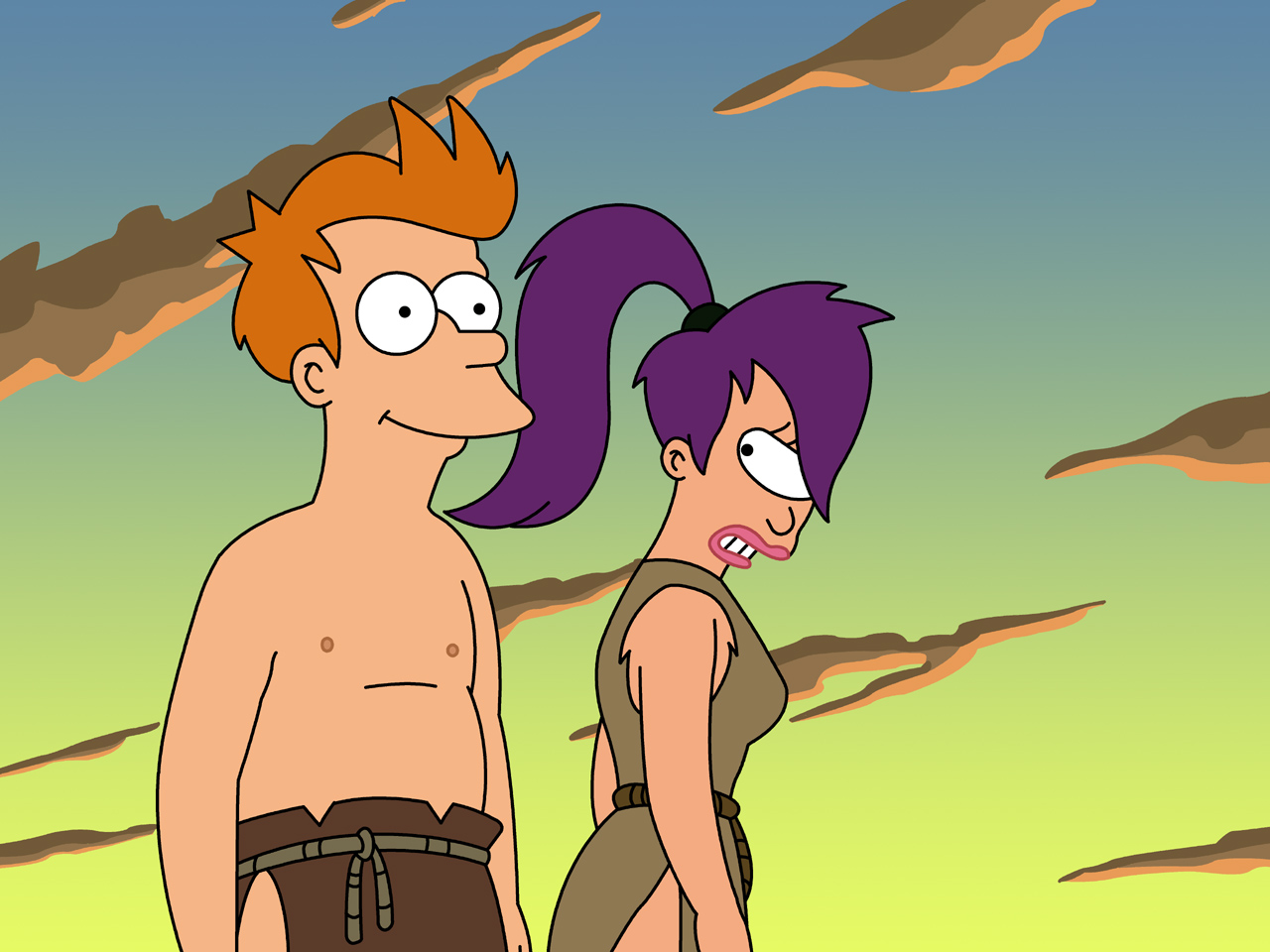 Fonds d'cran Dessins Anims Futurama Leela et Fry