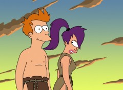 Wallpapers Cartoons Leela et Fry