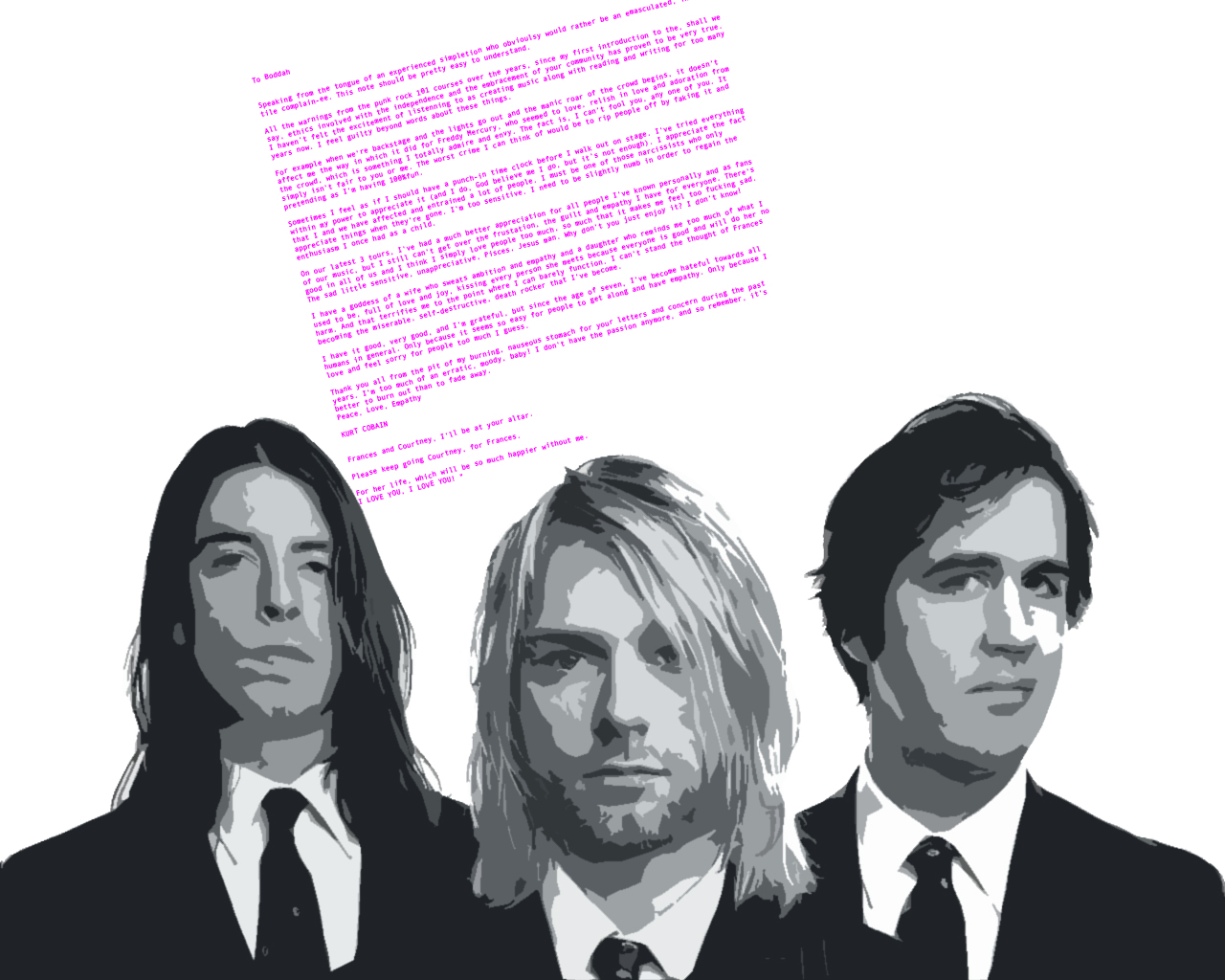 Wallpapers Music Nirvana la derniere lettre