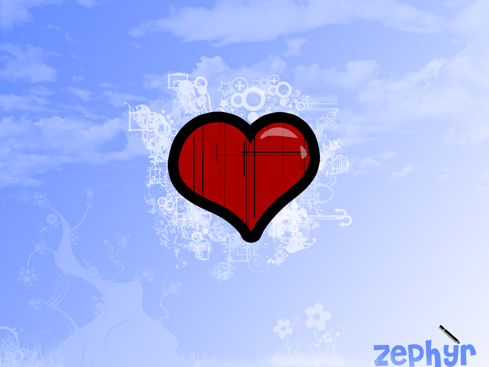 Wallpapers Digital Art Love - Friendship sky heart