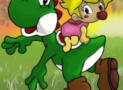 Wallpapers Digital Art Bb peach et Yoshi