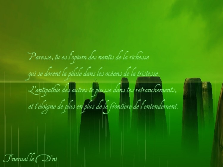 Wallpapers Digital Art Poetry - Texts Paresse