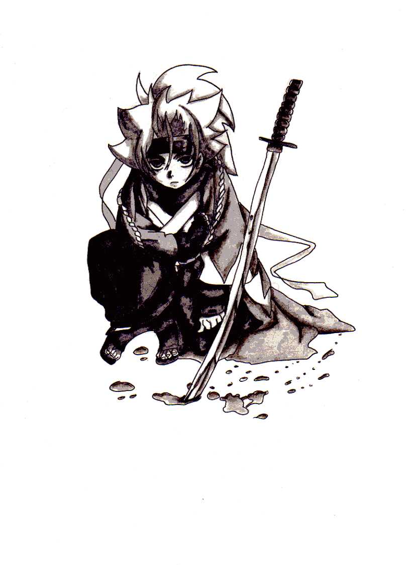 Fonds d'cran Art - Crayon Manga - Personnages Peace maker kurogane