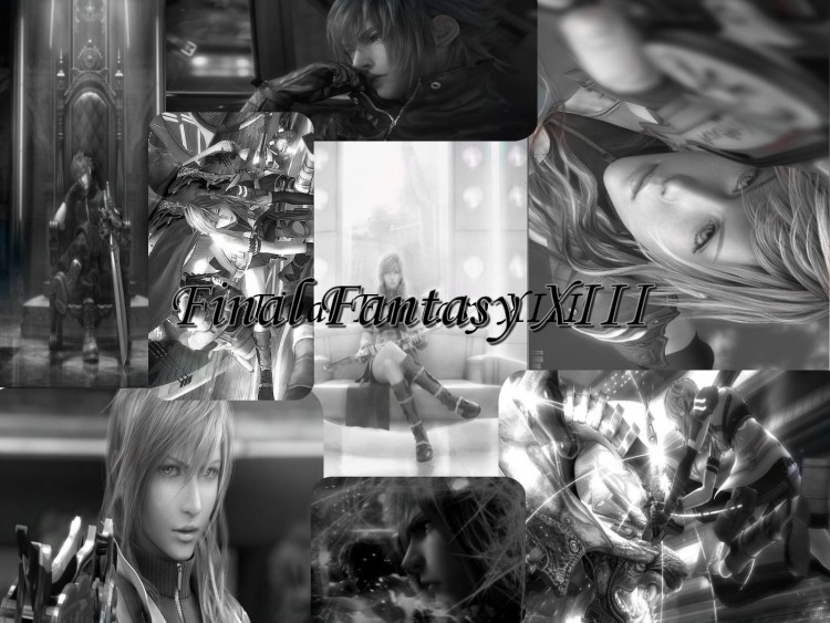 Fonds d'cran Jeux Vido Final Fantasy XIII Final Fantasy 13 et versus 13 noir et blanc