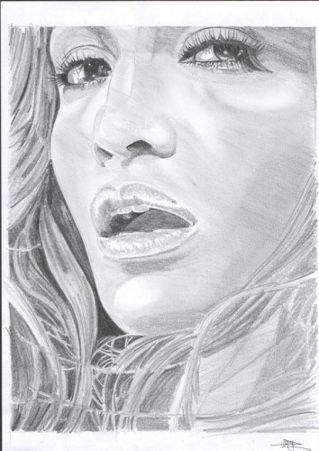 Wallpapers Art - Pencil Portraits Jennifer Lopez