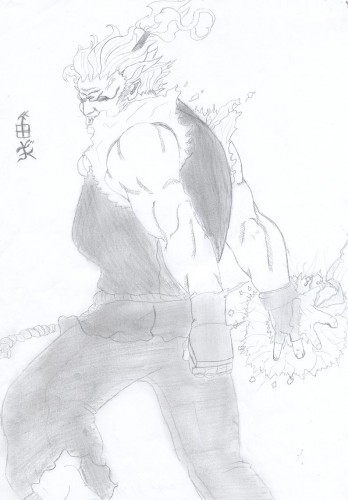 Wallpapers Art - Pencil Video games akuma ( ou gouki )