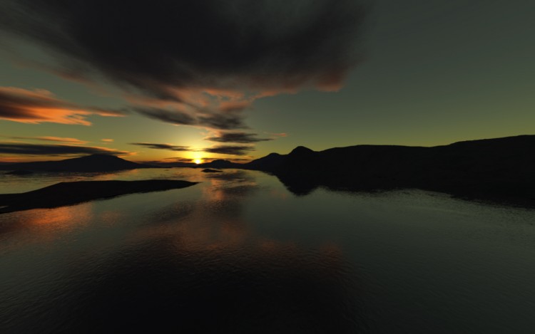 Wallpapers Digital Art 3D - Terragen sunset03