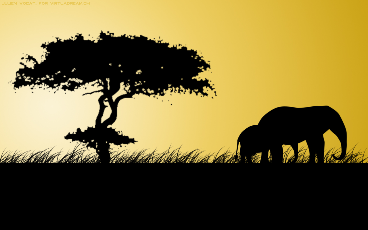 Wallpapers Digital Art Animals Savana by virtuadream.ch