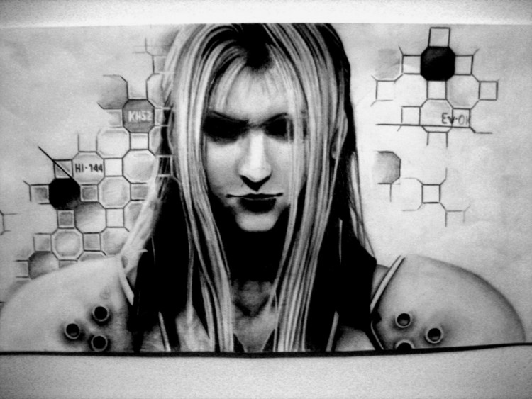 Fonds d'cran Art - Crayon Manga - Final Fantasy sephiroth