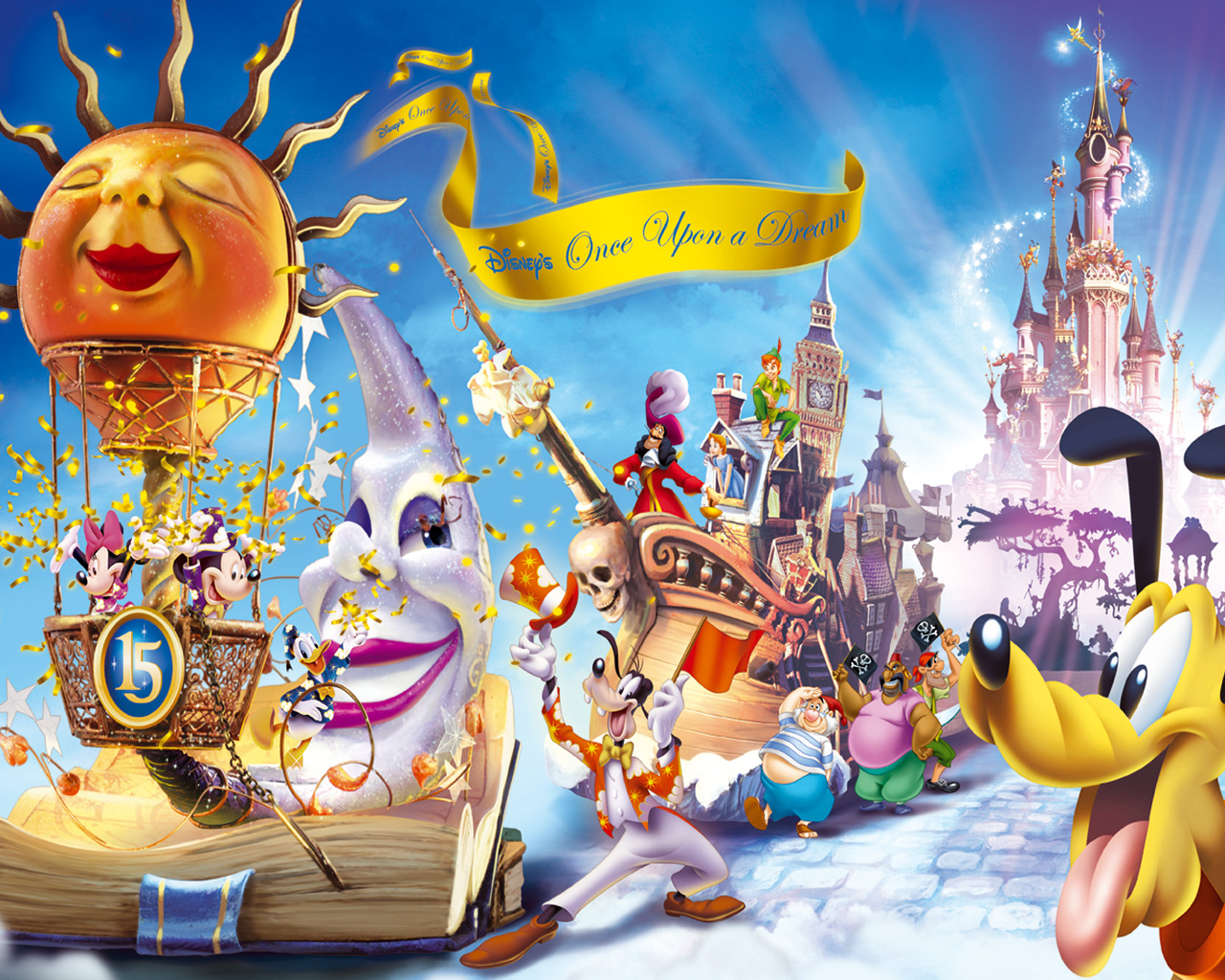 Fonds d'cran Constructions et architecture Parcs d'attractions > Divers DisneyLand Paris 15 Ans