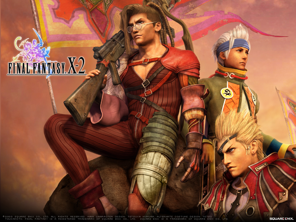 Fonds d'cran Jeux Vido Final Fantasy X-2 Nooj, Baralai et Gippel