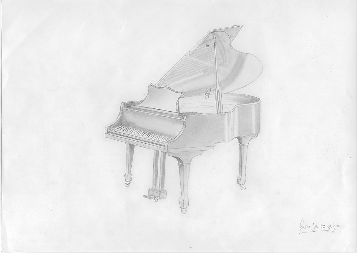 Wallpapers Art - Pencil Objects Piano a queue