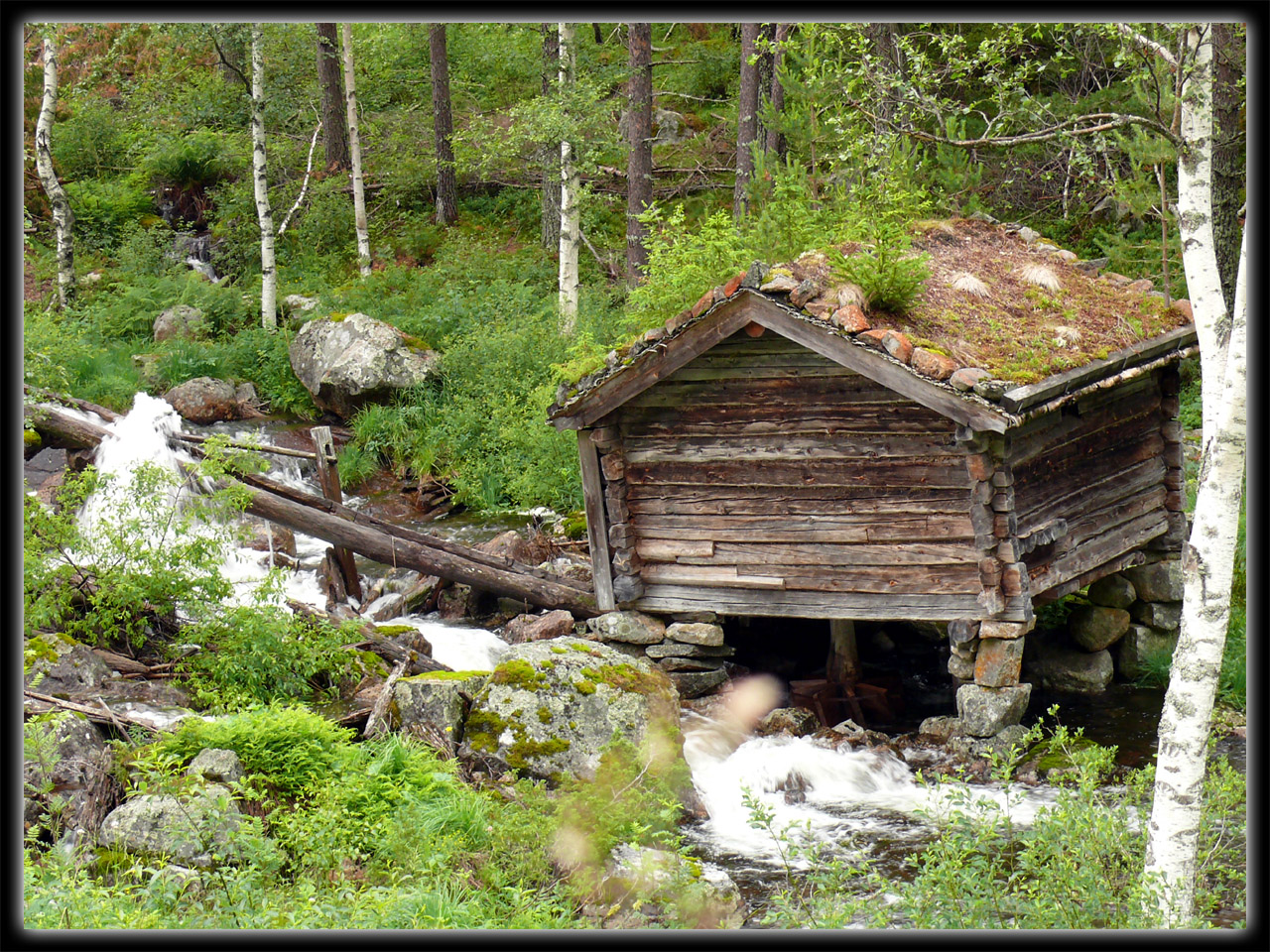 Fonds d'cran Voyages : Europe Norvge Cabane sur l'eau, Norvge