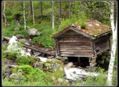 Fonds d'cran Voyages : Europe Cabane sur l'eau, Norvge