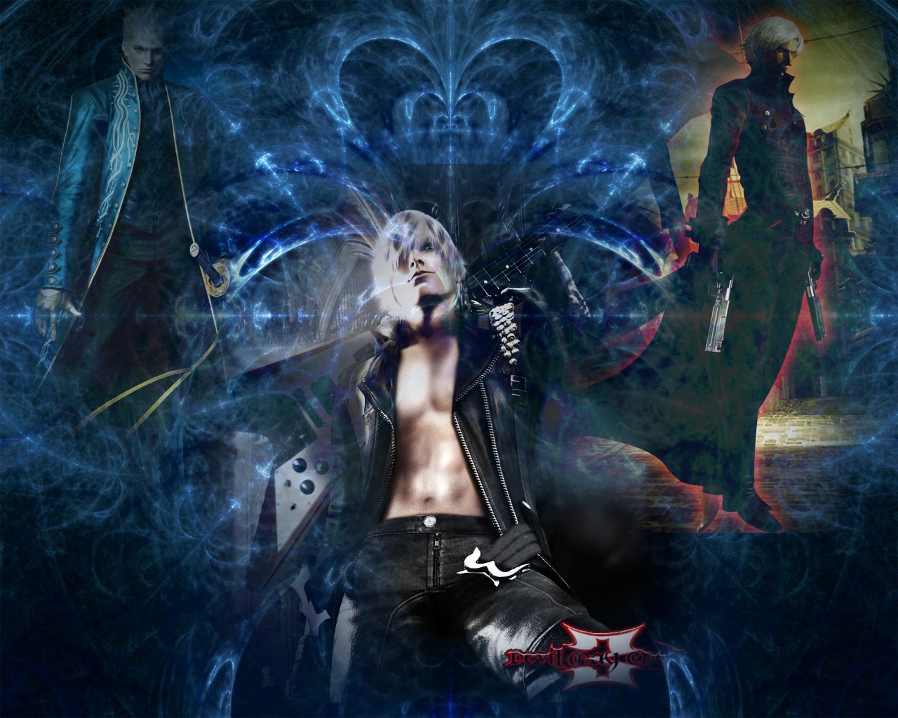 Wallpapers Video Games Devil May Cry 4 Dark Dante , Dante & Vergil