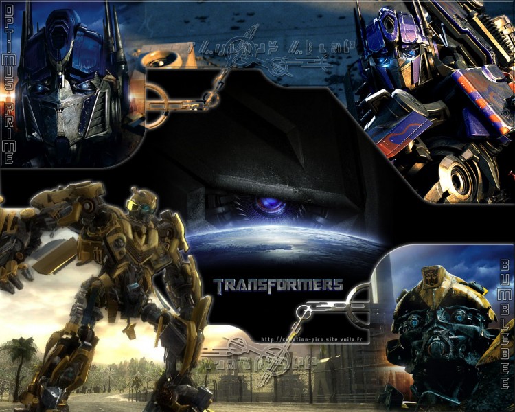 Fonds d'cran Cinma Transformers Optimus et Bumblebee 2