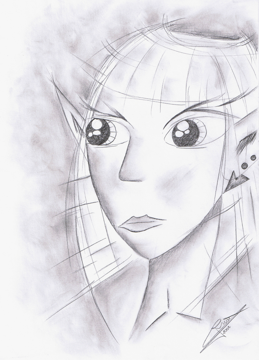 Wallpapers Art - Pencil Portraits Elfe