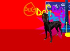 Wallpapers Art - Painting Tagger dog