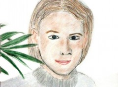 Fonds d'cran Art - Crayon Portrait aux crayons de couleur