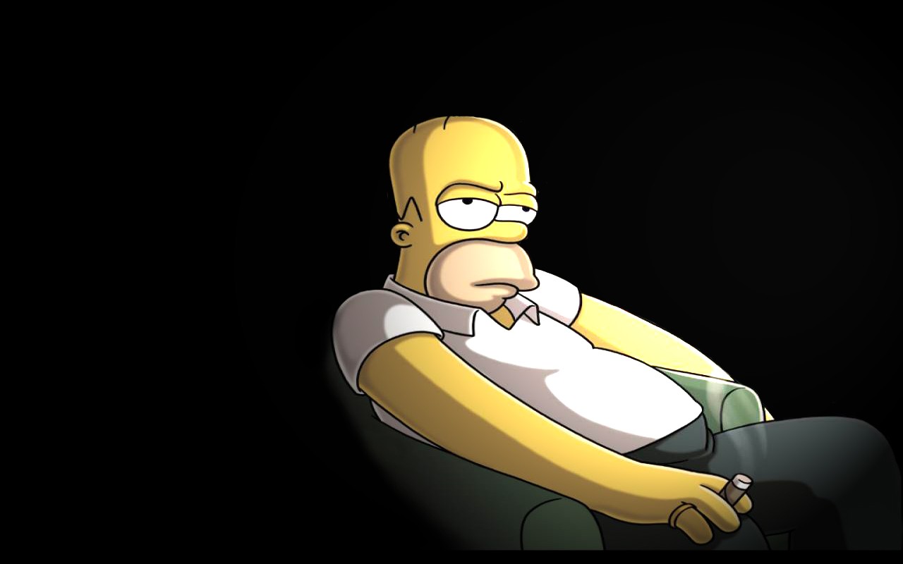 Fonds d'cran Dessins Anims Les Simpsons Homer's thinking