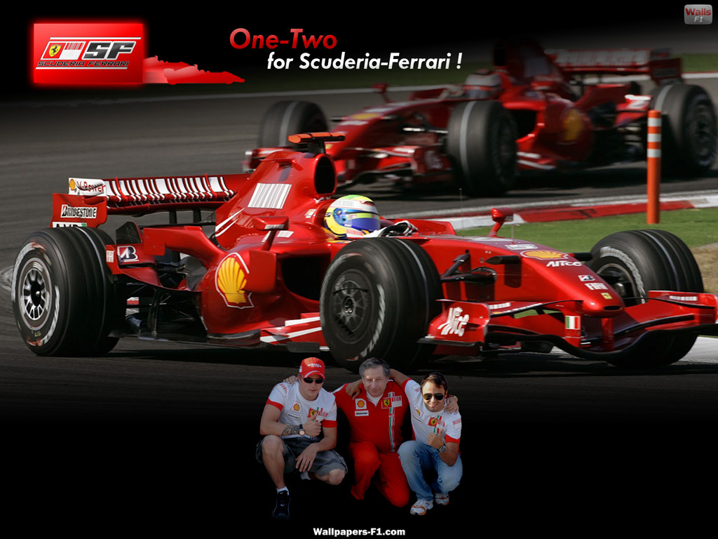 Fonds d'cran Sports - Loisirs Formule 1 Doubl Ferrari Turquie 2007